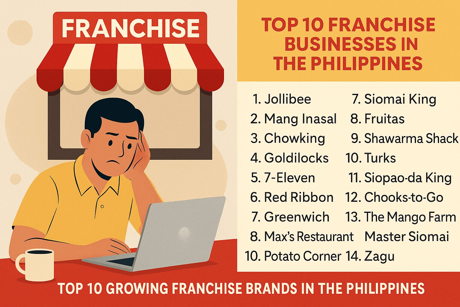 Top 10 Franchise Businesses in the Philippines and the Top 10 Growing Franchise Brands